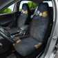 Heru-Ur Falcon Eyes Car Seat Cover Solar Disk Ancient Egyptian Mythology in Dark Stone