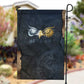 Heru-Ur Falcon Eyes Garden Flag Solar Disk Ancient Egyptian Mythology in Dark Stone