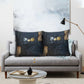 Heru-Ur Falcon Eyes Pillow Cover Solar Disk Ancient Egyptian Mythology in Dark Stone