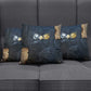 Heru-Ur Falcon Eyes Pillow Cover Solar Disk Ancient Egyptian Mythology in Dark Stone