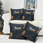 Heru-Ur Falcon Eyes Pillow Cover Solar Disk Ancient Egyptian Mythology in Dark Stone