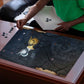 Heru-Ur Falcon Eyes Puzzle Solar Disk Ancient Egyptian Mythology in Dark Stone