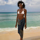 Heru-Ur Falcon Eyes Sarong Solar Disk Ancient Egyptian Mythology in Dark Stone