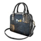 Heru-Ur Falcon Eyes Shoulder Handbag Solar Disk Ancient Egyptian Mythology in Dark Stone