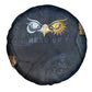 Heru-Ur Falcon Eyes Spare Tire Cover Solar Disk Ancient Egyptian Mythology in Dark Stone
