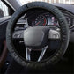 Heru-Ur Falcon Eyes Steering Wheel Cover Solar Disk Ancient Egyptian Mythology in Dark Stone