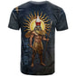 Heru-Ur Falcon Eyes T shirt Solar Disk Ancient Egyptian Mythology in Dark Stone