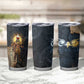 Heru-Ur Falcon Eyes Tumbler Cup Solar Disk Ancient Egyptian Mythology in Dark Stone