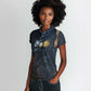 Heru-Ur Falcon Eyes Women Polo Shirt Solar Disk Ancient Egyptian Mythology in Dark Stone
