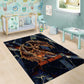 Heru-Ur Area Rug Flaming Wings and Sword Ancient Egyptian Warrior