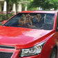 Heru-Ur Auto Sun Shade Flaming Wings and Sword Ancient Egyptian Warrior