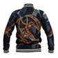 Heru-Ur Baseball Jacket Flaming Wings and Sword Ancient Egyptian Warrior