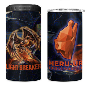 Heru-Ur 4 in 1 Can Cooler Tumbler Flaming Wings and Sword Ancient Egyptian Warrior