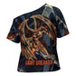 Heru-Ur Cross Shoulder Shirt Flaming Wings and Sword Ancient Egyptian Warrior