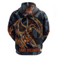 Heru-Ur Hoodie Flaming Wings and Sword Ancient Egyptian Warrior