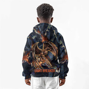 Heru-Ur Kid Hoodie Flaming Wings and Sword Ancient Egyptian Warrior