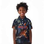 Heru-Ur Kid Polo Shirt Flaming Wings and Sword Ancient Egyptian Warrior