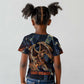 Heru-Ur Kid T shirt Flaming Wings and Sword Ancient Egyptian Warrior