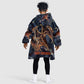Heru-Ur Kid Wearable Blanket Hoodie Flaming Wings and Sword Ancient Egyptian Warrior