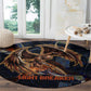 Heru-Ur Round Carpet Flaming Wings and Sword Ancient Egyptian Warrior