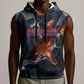 Heru-Ur Sleeveless Hoodie Flaming Wings and Sword Ancient Egyptian Warrior