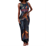 Heru-Ur Tank Maxi Dress Flaming Wings and Sword Ancient Egyptian Warrior