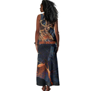 Heru-Ur Tank Maxi Dress Flaming Wings and Sword Ancient Egyptian Warrior