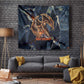 Heru-Ur Tapestry Flaming Wings and Sword Ancient Egyptian Warrior