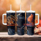 Heru-Ur Tumbler With Handle Flaming Wings and Sword Ancient Egyptian Warrior