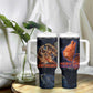 Heru-Ur Tumbler With Handle Flaming Wings and Sword Ancient Egyptian Warrior