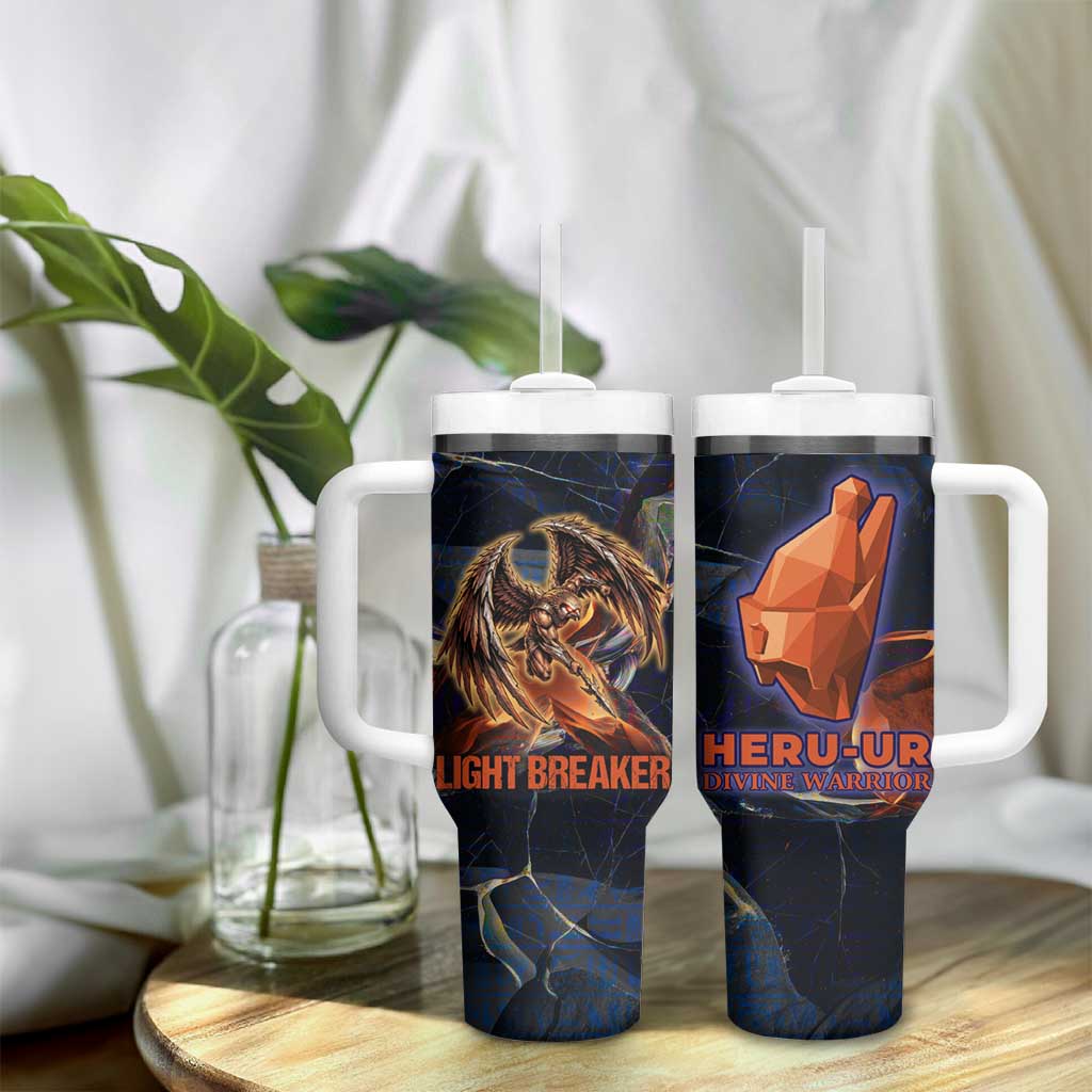 Heru-Ur Tumbler With Handle Flaming Wings and Sword Ancient Egyptian Warrior