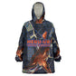 Heru-Ur Wearable Blanket Hoodie Flaming Wings and Sword Ancient Egyptian Warrior