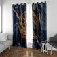 Heru-Ur Window Curtain Flaming Wings and Sword Ancient Egyptian Warrior