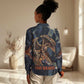 Heru-Ur Women Casual Shirt Flaming Wings and Sword Ancient Egyptian Warrior