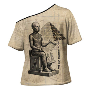 Imhotep Cross Shoulder Shirt Pyramid Blueprints Ancient Egyptian Architecture and Priest