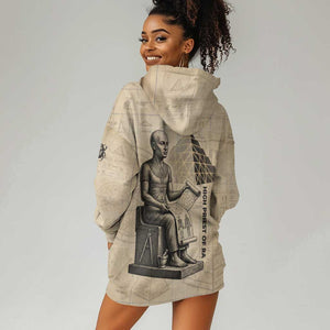Imhotep Hoodie Dress Pyramid Blueprints Ancient Egyptian Architecture and Priest