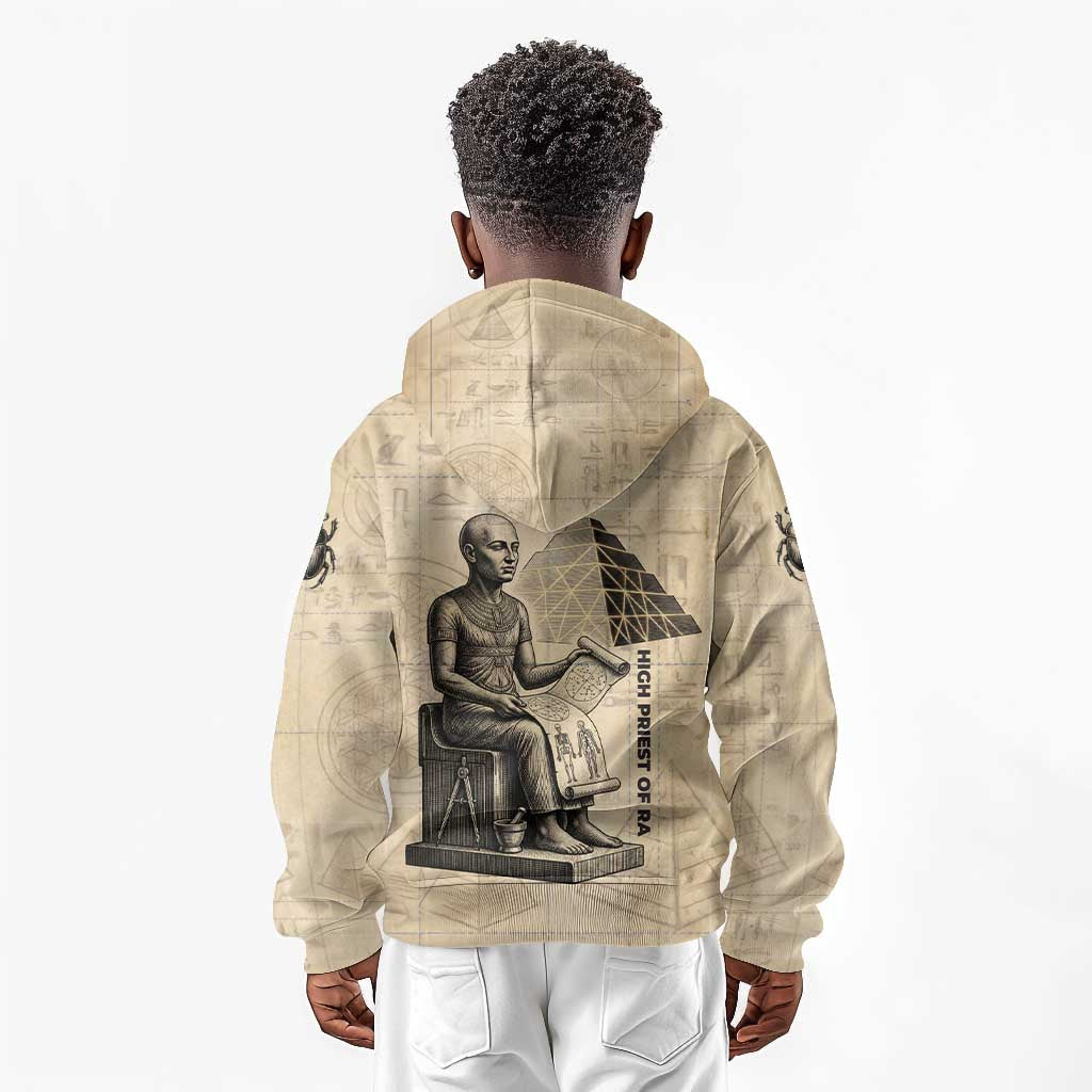 Imhotep Kid Hoodie Pyramid Blueprints Ancient Egyptian Architecture and Priest