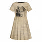 Imhotep Kid Short Sleeve Dress Pyramid Blueprints Ancient Egyptian Architecture and Priest