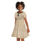 Imhotep Kid Short Sleeve Dress Pyramid Blueprints Ancient Egyptian Architecture and Priest