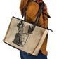 Imhotep Leather Tote Bag Pyramid Blueprints Ancient Egyptian Architecture and Priest