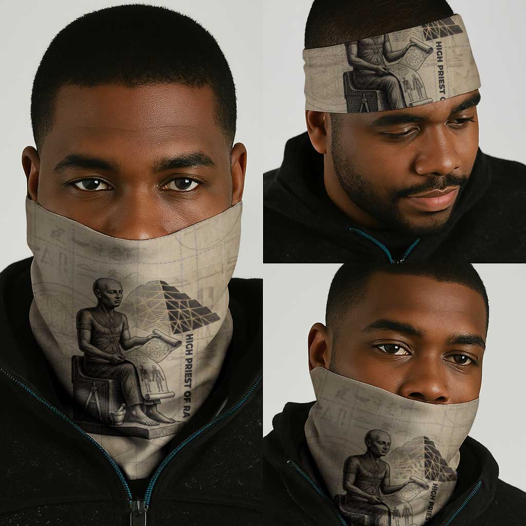 Imhotep Neck Gaiter Pyramid Blueprints Ancient Egyptian Architecture and Priest