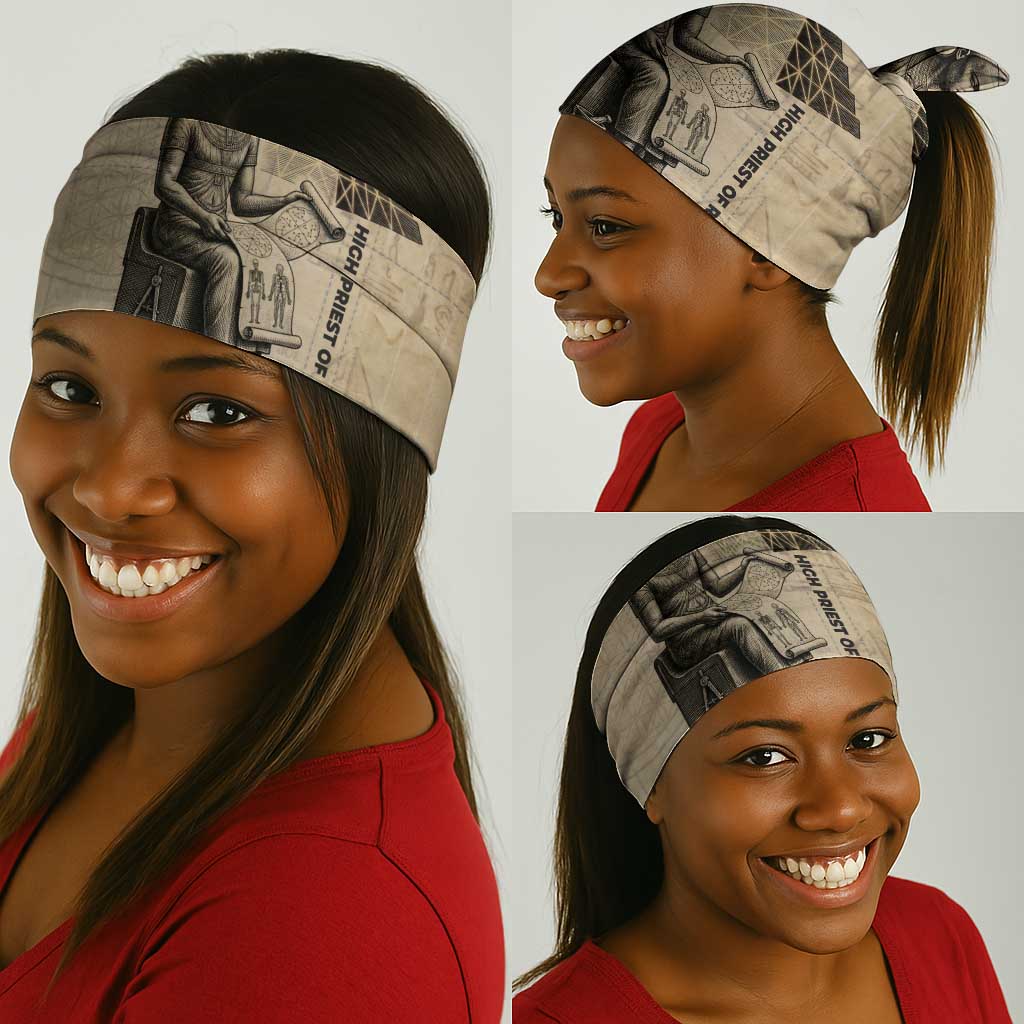 Imhotep Neck Gaiter Pyramid Blueprints Ancient Egyptian Architecture and Priest