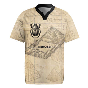 Imhotep Rugby Jersey Pyramid Blueprints Ancient Egyptian Architecture and Priest