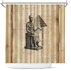 Imhotep Shower Curtain Pyramid Blueprints Ancient Egyptian Architecture and Priest