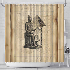 Imhotep Shower Curtain Pyramid Blueprints Ancient Egyptian Architecture and Priest