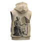Imhotep Sleeveless Hoodie Pyramid Blueprints Ancient Egyptian Architecture and Priest