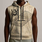 Imhotep Sleeveless Zip Hoodie Pyramid Blueprints Ancient Egyptian Architecture and Priest