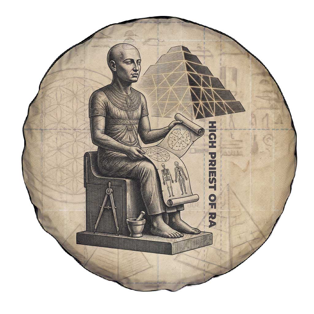Imhotep Spare Tire Cover Pyramid Blueprints Ancient Egyptian Architecture and Priest