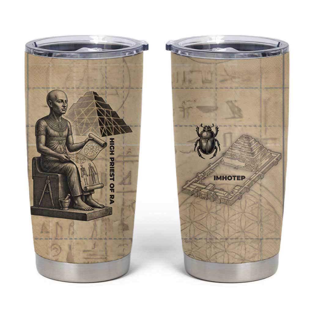 Imhotep Tumbler Cup Pyramid Blueprints Ancient Egyptian Architecture and Priest