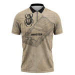 Imhotep Zipper Polo Shirt Pyramid Blueprints Ancient Egyptian Architecture and Priest